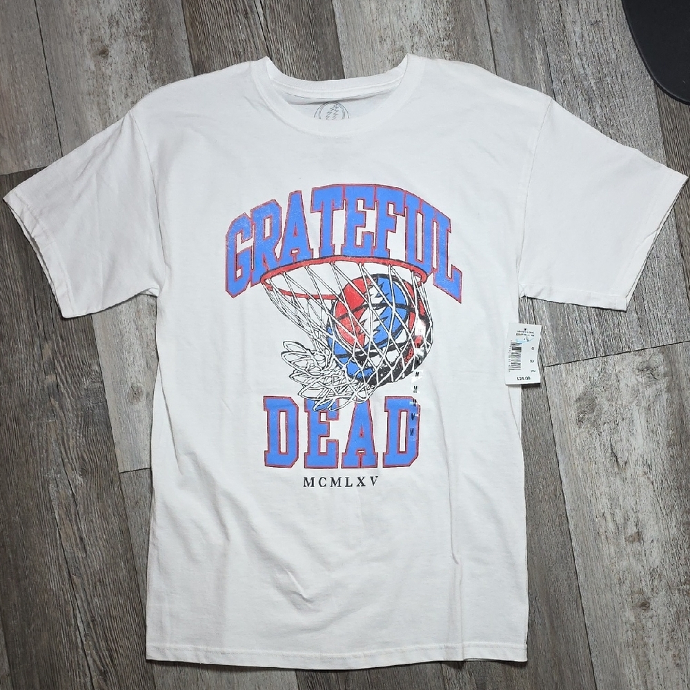 Grateful Dead | Basketball Graphic Tee Shirt "Steal Your Face" Skull Sz Md *NWT - Picture 3 of 6